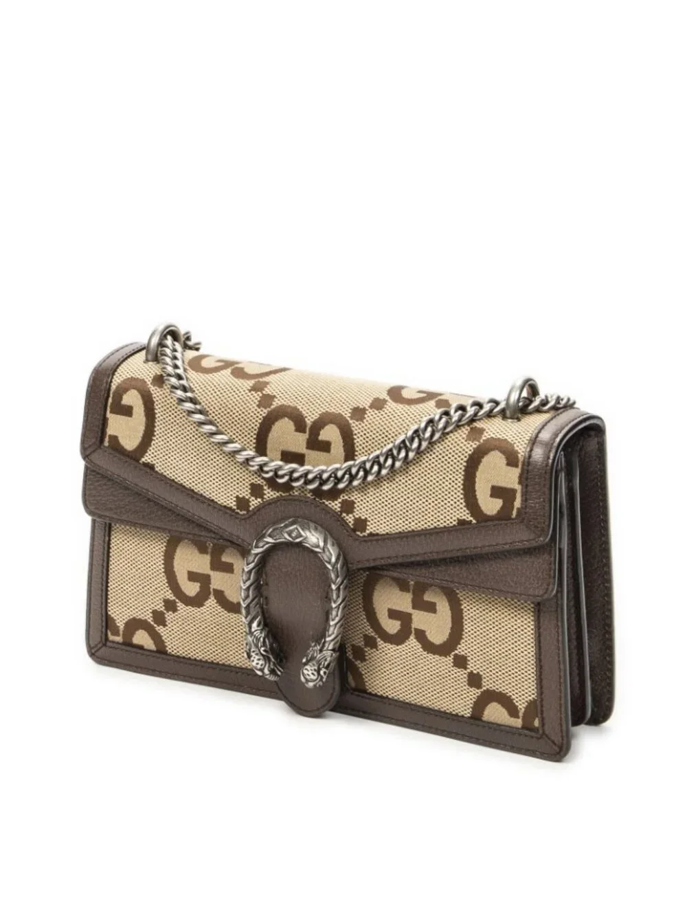 Gucci Small Dionysus Chain Crossbody Brown Beige Jumbo GG Canvas - Picture 2 of 10